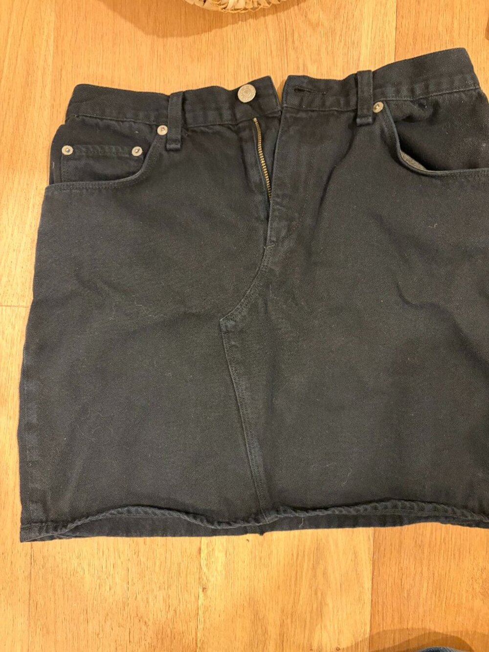 rag & bone/JEAN Black Denim Mini Skirt Size 28